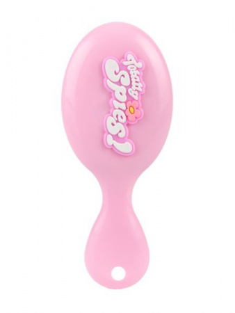 Массажная мини-расческа  для волос с подвеской, Розовая Solomeya Mini hair brush with keychain, Pink, 1 шт